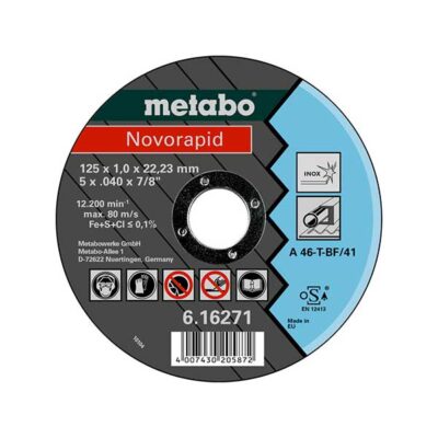 metabo δίσκος κοπής novarapid inox 125 01