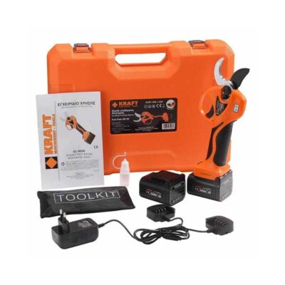 Κraft ψαλίδι κλαδέματος μπαταρίας 32mm 16.8V σετ 1x2Ah & 1x4Ah 02